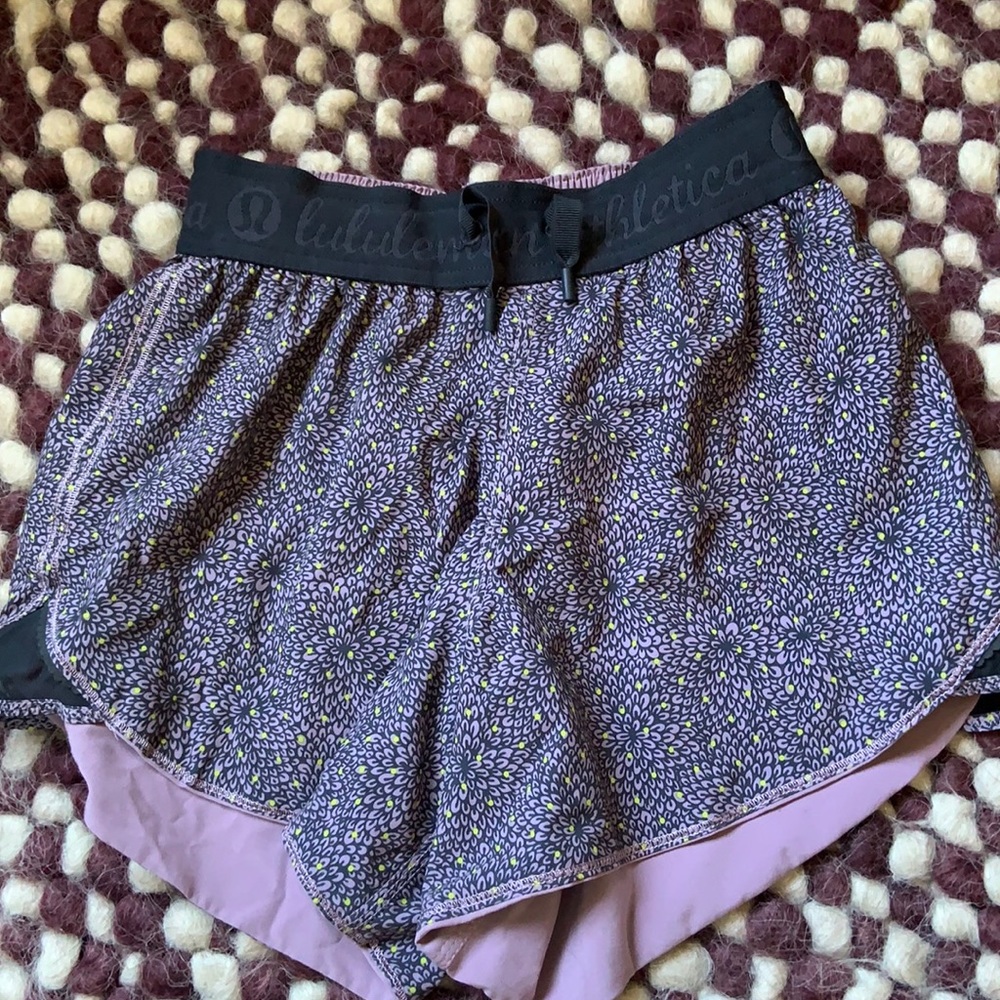 Lululemon floral track shorts. Reversible!